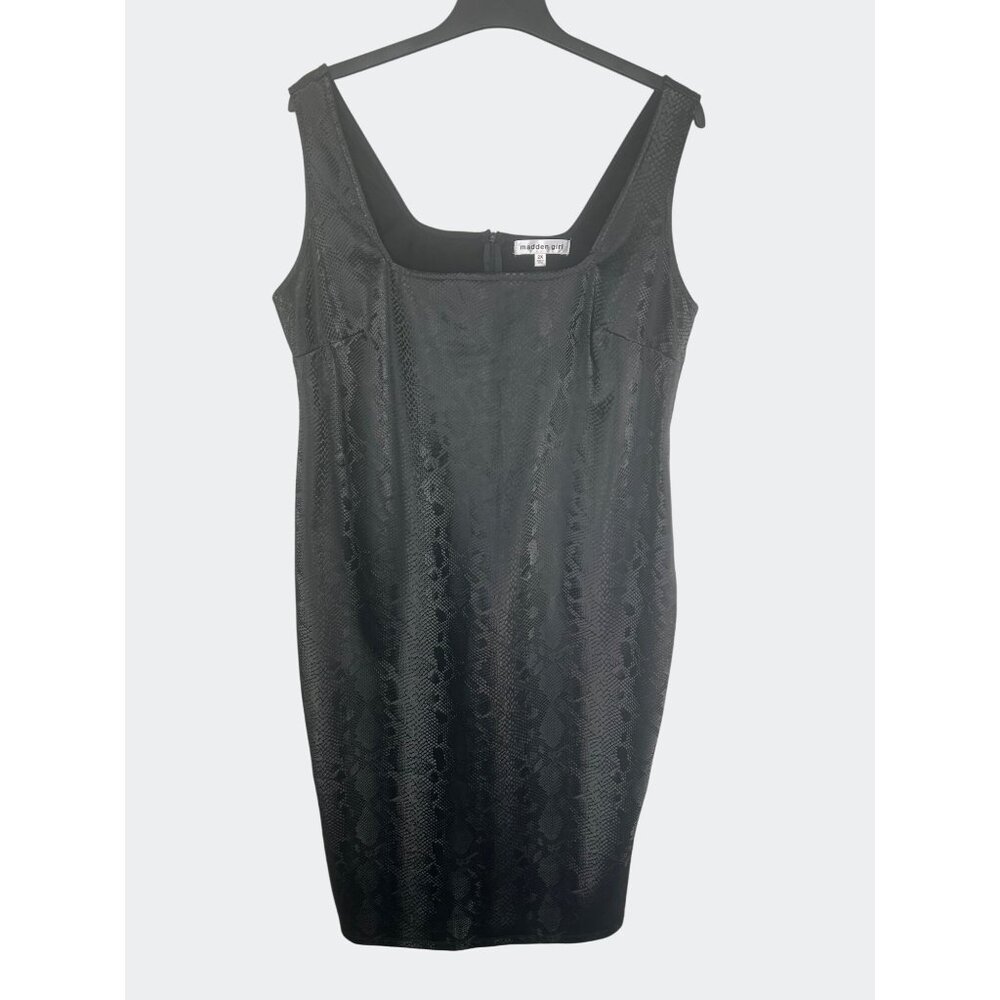 Madden Girl Black Faux Snakeskin Sleeveless Bodycon Dress 2X - Picture 14 of 14